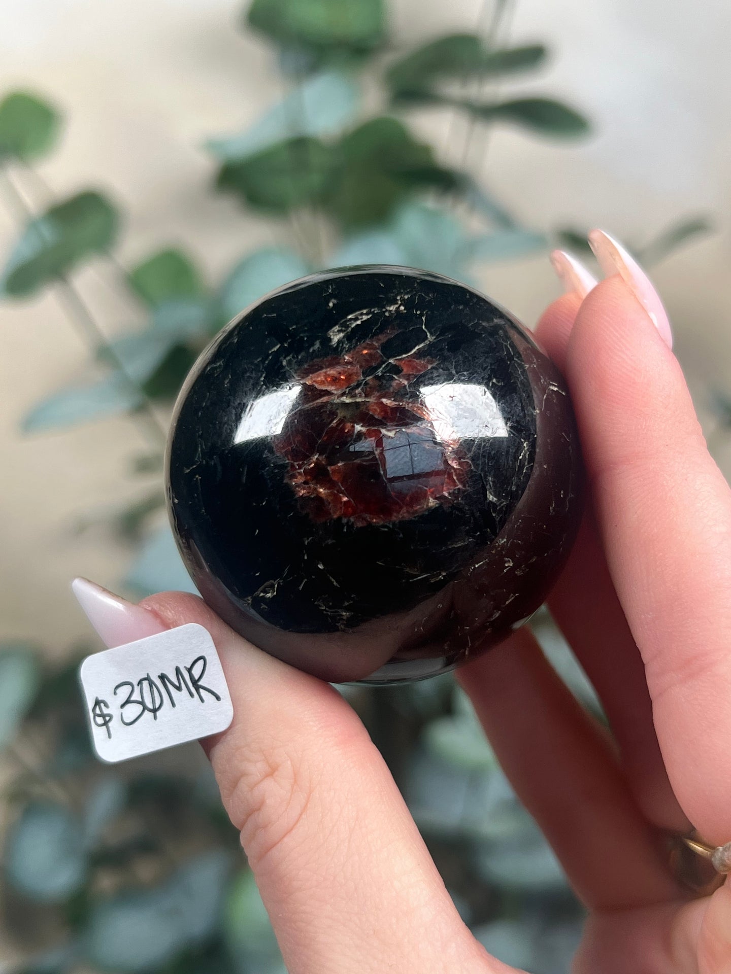 Garnet in Tourmaline Spheres (29-30, 4 options)